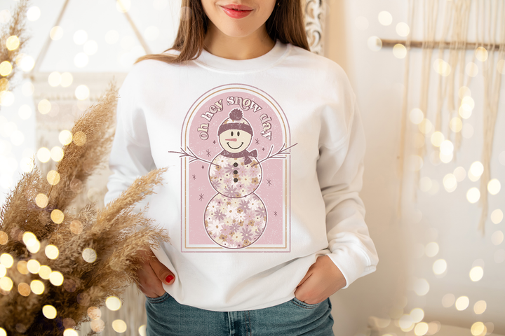 Oh, hey, snowday. Sweatshirt for mama. - TeesForToddlersandKids -  sweatshirt - christmas, holidays, winter - oh-hey-snowday