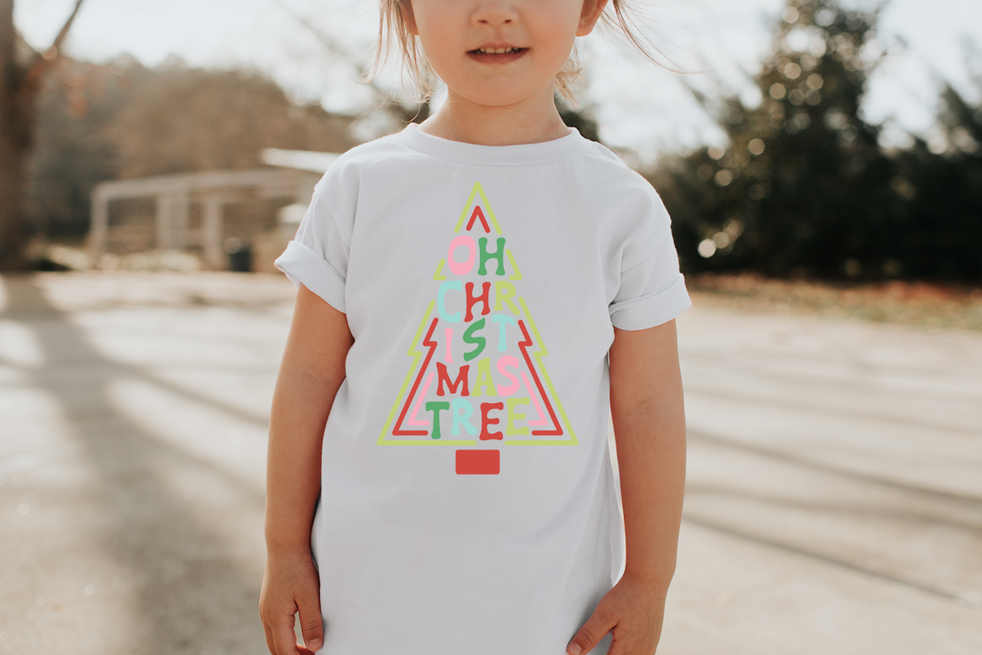 Oh Christmas Tree. Short Sleeve T Shirts For Toddlers And Kids. - TeesForToddlersandKids -  t-shirt - christmas, holidays - oh-christmas-tree-short-sleeve-t-shirts-for-toddlers-and-kids