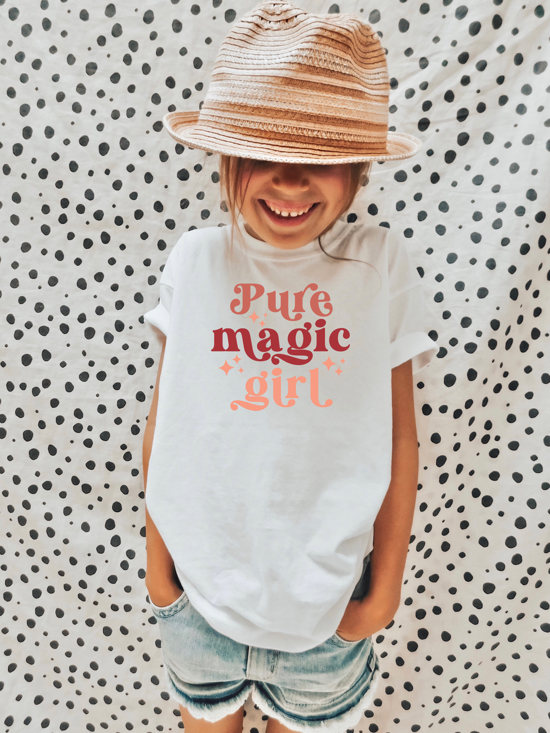 Pure magic girl. T-shirt for toddlers and kids. - TeesForToddlersandKids -  t-shirt - holidays, Love - pure-magic-girl-t-shirt-for-toddlers-and-kids