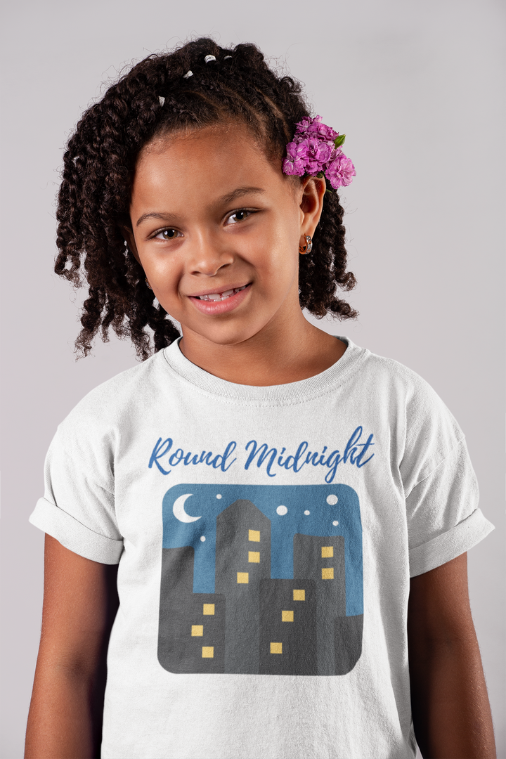 Round midnight II. Short sleeve t shirt for toddler and kids. - TeesForToddlersandKids -  t-shirt - jazz - round-midnight-ii-short-sleeve-t-shirt-for-toddler-and-kids