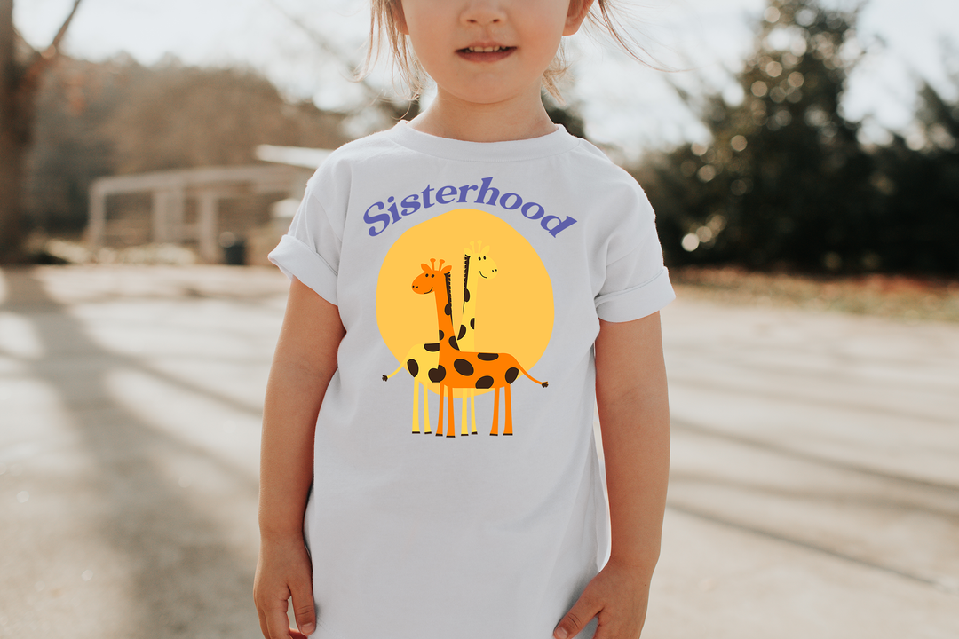 Sisterhood. Short Sleeve T Shirt For Toddler And Kids. - TeesForToddlersandKids -  t-shirt - seasons, summer - sisterhood-short-sleeve-t-shirt-for-toddler-and-kids