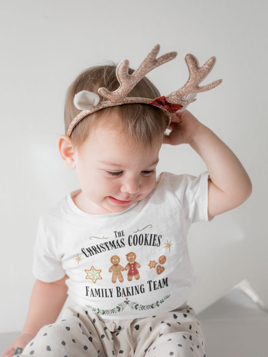 The Christmas Cookies Family Baking Team With Swirl. Short Sleeve T Shirts For Toddlers And Kids. - TeesForToddlersandKids -  t-shirt - christmas, holidays - the-christmas-cookies-family-baking-team-with-swirl-short-sleeve-t-shirts-for-toddlers-and-kids