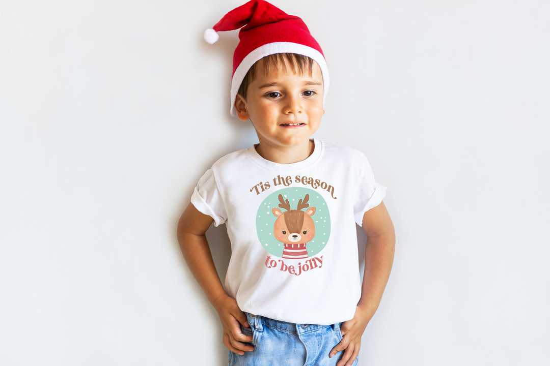 'Tis the season to be jolly 2. Short sleeve t shirt for toddler and kids. - TeesForToddlersandKids -  t-shirt - christmas, holidays - tis-ute-season-to-be-jolly-2-short-sleeve-t-shirt-for-toddler-and-kids