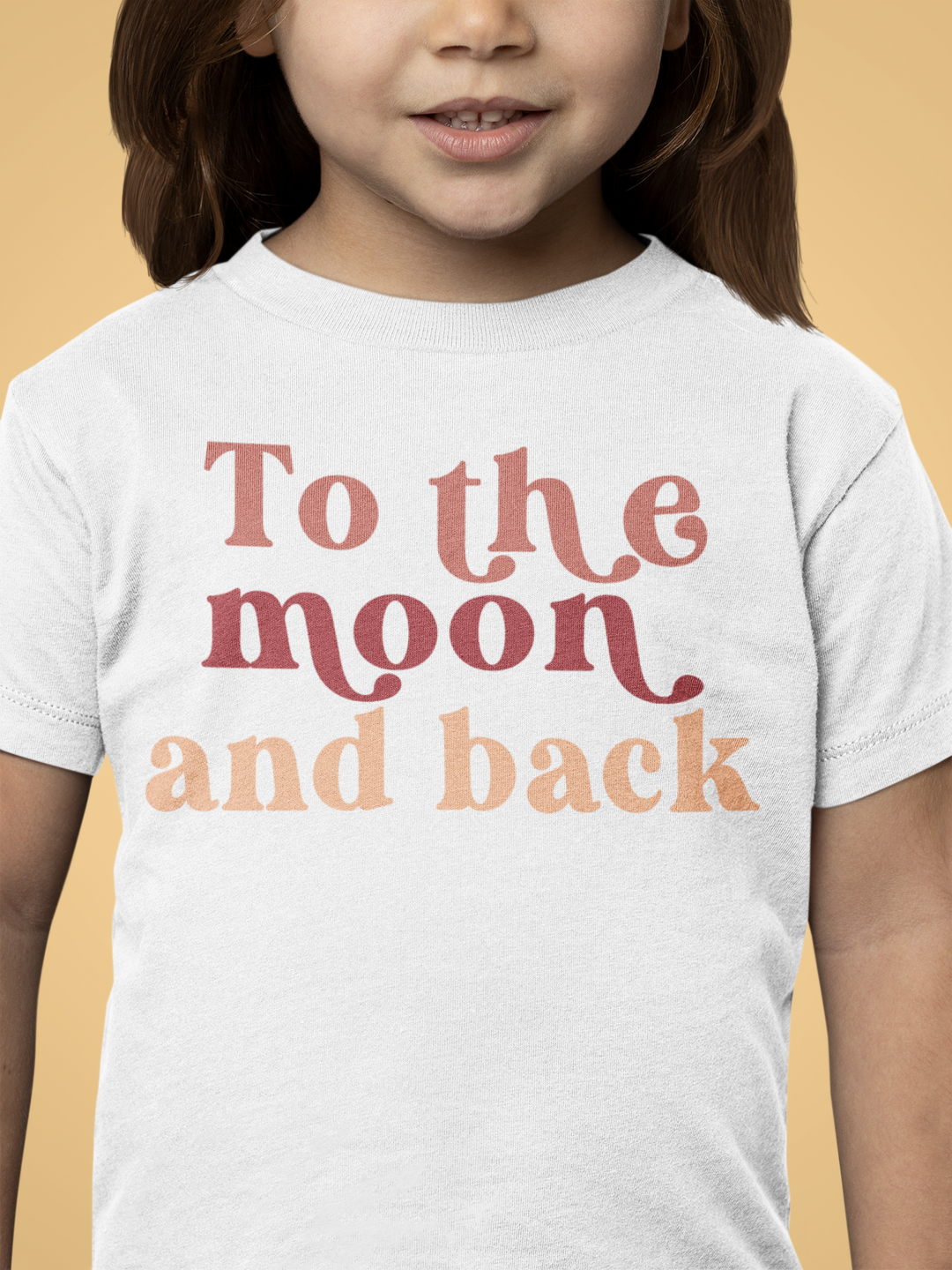 To the moon and back. T-shirt for toddlers and kids. - TeesForToddlersandKids -  t-shirt - holidays, Love - to-the-moon-and-back-toddler-short-sleeve-tee
