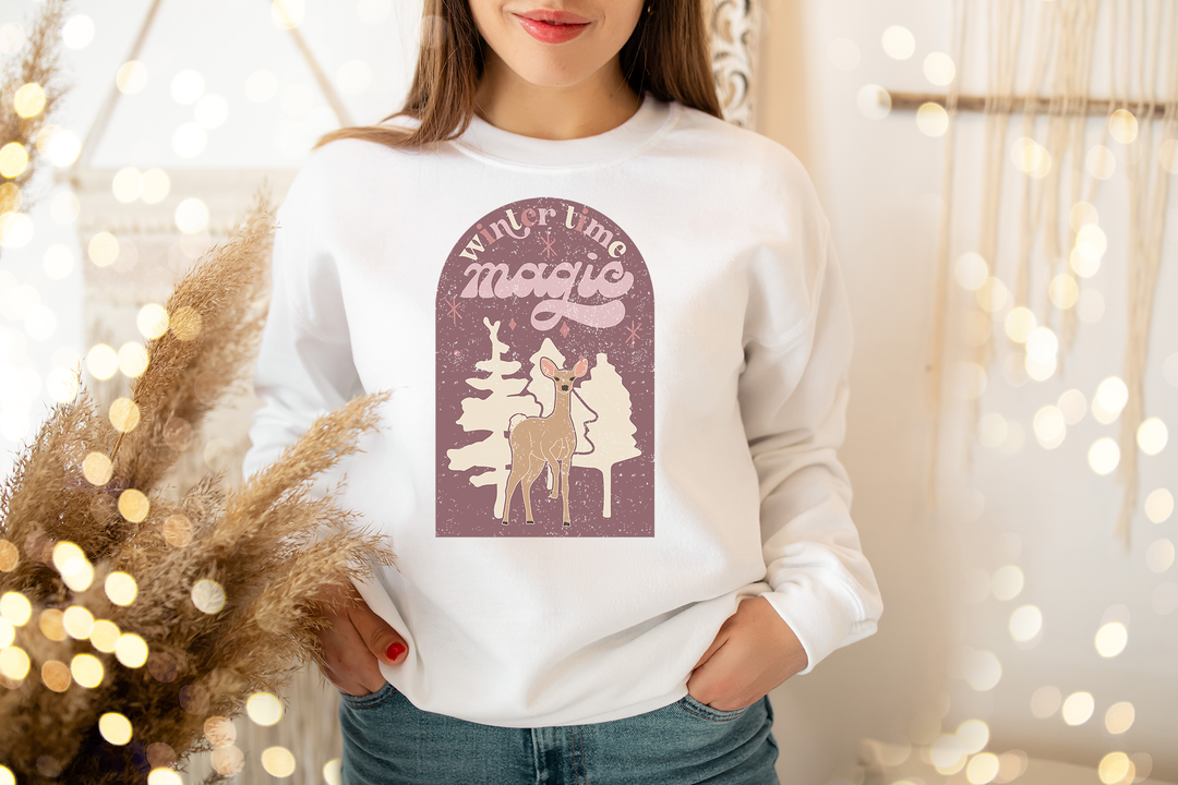 Winter time magic. Sweatshirt for mama. - TeesForToddlersandKids -  sweatshirt - christmas, holidays, seasons, winter - winter-time-magic-sweatshirt-for-mama