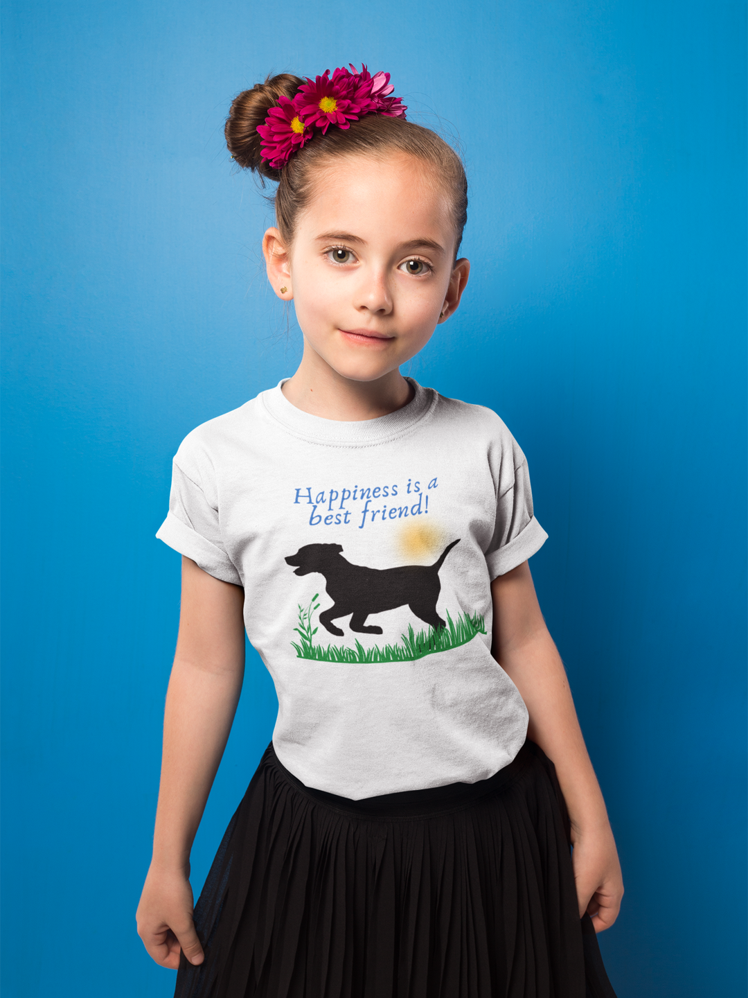 Happiness is having a best friend, I. Short sleeve t shirt for toddler and kids. - TeesForToddlersandKids -  t-shirt - seasons, summer - happiness-is-having-a-best-friend-short-sleeve-t-shirt-for-toddler-and-kids