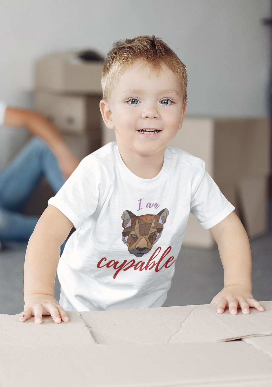 I am capable. Short sleeve t shirt for toddler and kids. - TeesForToddlersandKids -  t-shirt - positive - i-am-capable-short-sleeve-t-shirt-for-toddler-and-kids