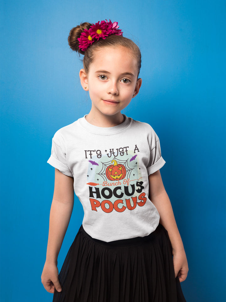 It's Just A Bunch Of Hocus Pocus.          Halloween shirt toddler. Trick or treat shirt for toddlers. Spooky season. Fall shirt kids.