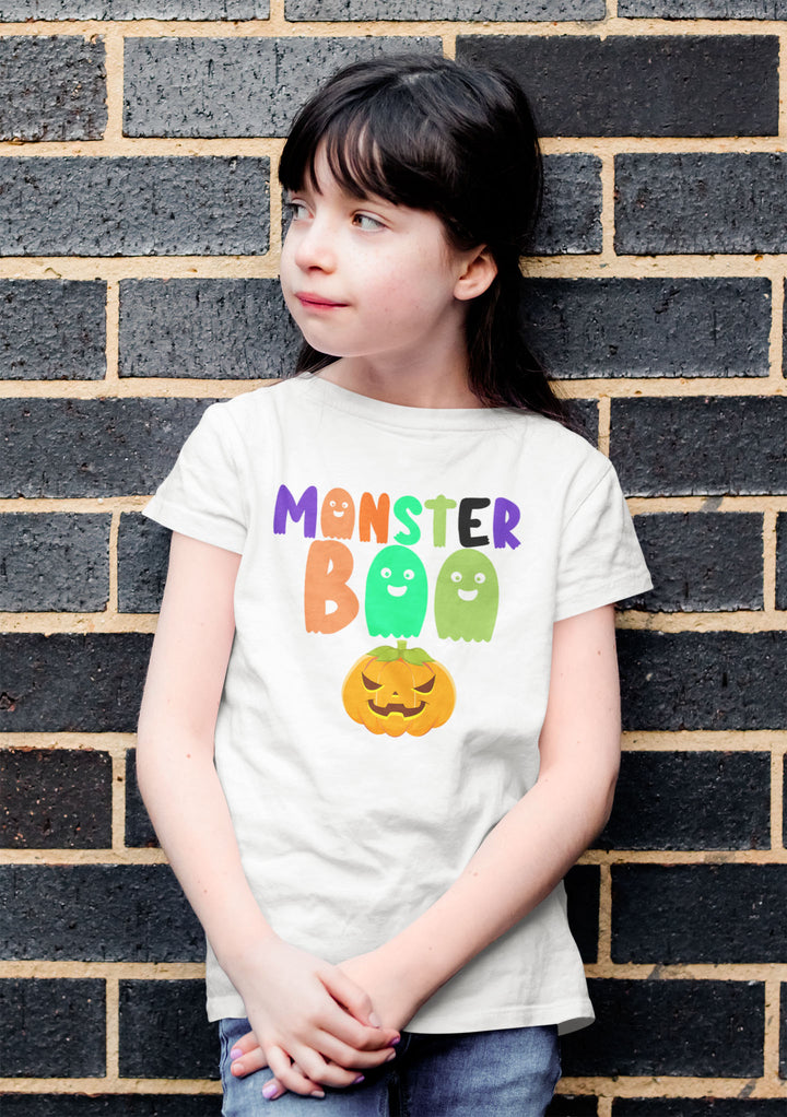Monster Boo And Pumpkin.          Halloween shirt toddler. Trick or treat shirt for toddlers. Spooky season. Fall shirt kids.