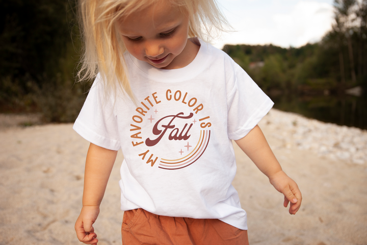 My Favorite Color Is Fall.          Halloween shirt toddler. Trick or treat shirt for toddlers. Spooky season. Fall shirt kids.