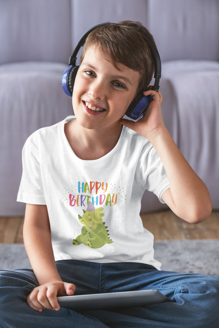Happy Birthday. Short Sleeve T Shirt For Toddler And Kids. - TeesForToddlersandKids -  t-shirt - birthday - happy-birthday-short-sleeve-t-shirt-for-toddler-and-kids-8