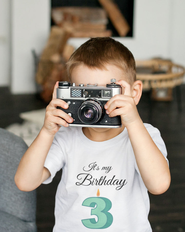 Its My Birthday. Short Sleeve T Shirt For Toddler And Kids. - TeesForToddlersandKids -  t-shirt - birthday - hes-my-birthday-short-sleeve-t-shirt-for-toddler-and-kids-2