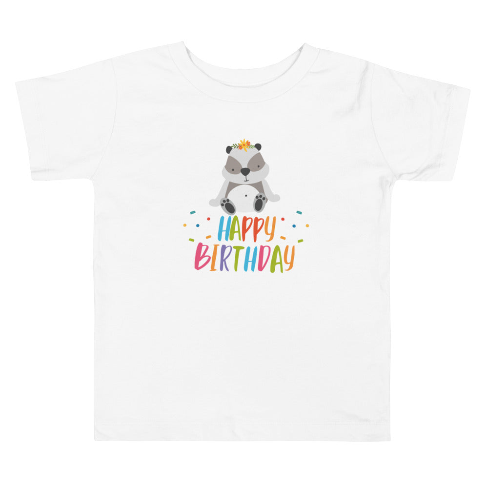 Happy Birthday. Short Sleeve T Shirt For Toddler And Kids. - TeesForToddlersandKids -  t-shirt - birthday - happy-birthday-short-sleeve-t-shirt-for-toddler-and-kids-1