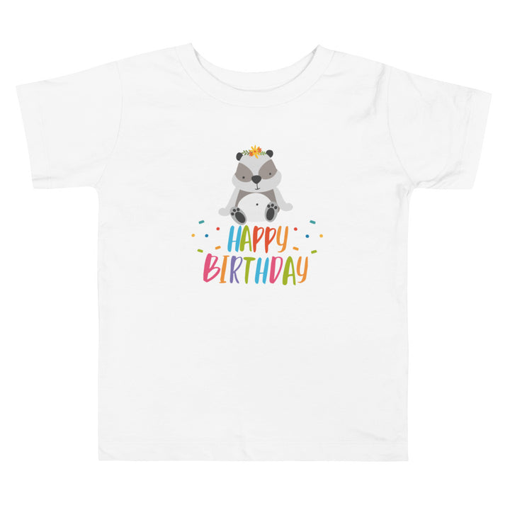 Happy Birthday. Short Sleeve T Shirt For Toddler And Kids. - TeesForToddlersandKids -  t-shirt - birthday - happy-birthday-short-sleeve-t-shirt-for-toddler-and-kids-1