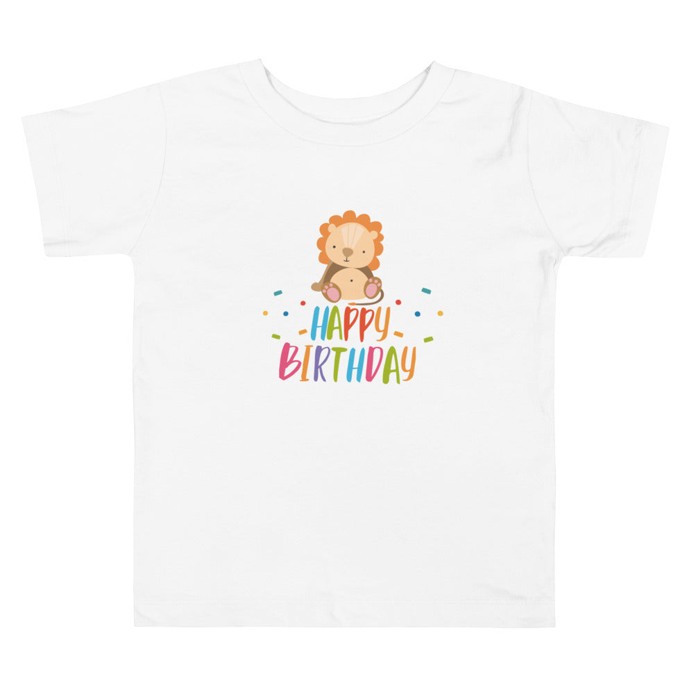 Happy Birthday. Short Sleeve T Shirt For Toddler And Kids. - TeesForToddlersandKids -  t-shirt - birthday - happy-birthday-short-sleeve-t-shirt-for-toddler-and-kids-2