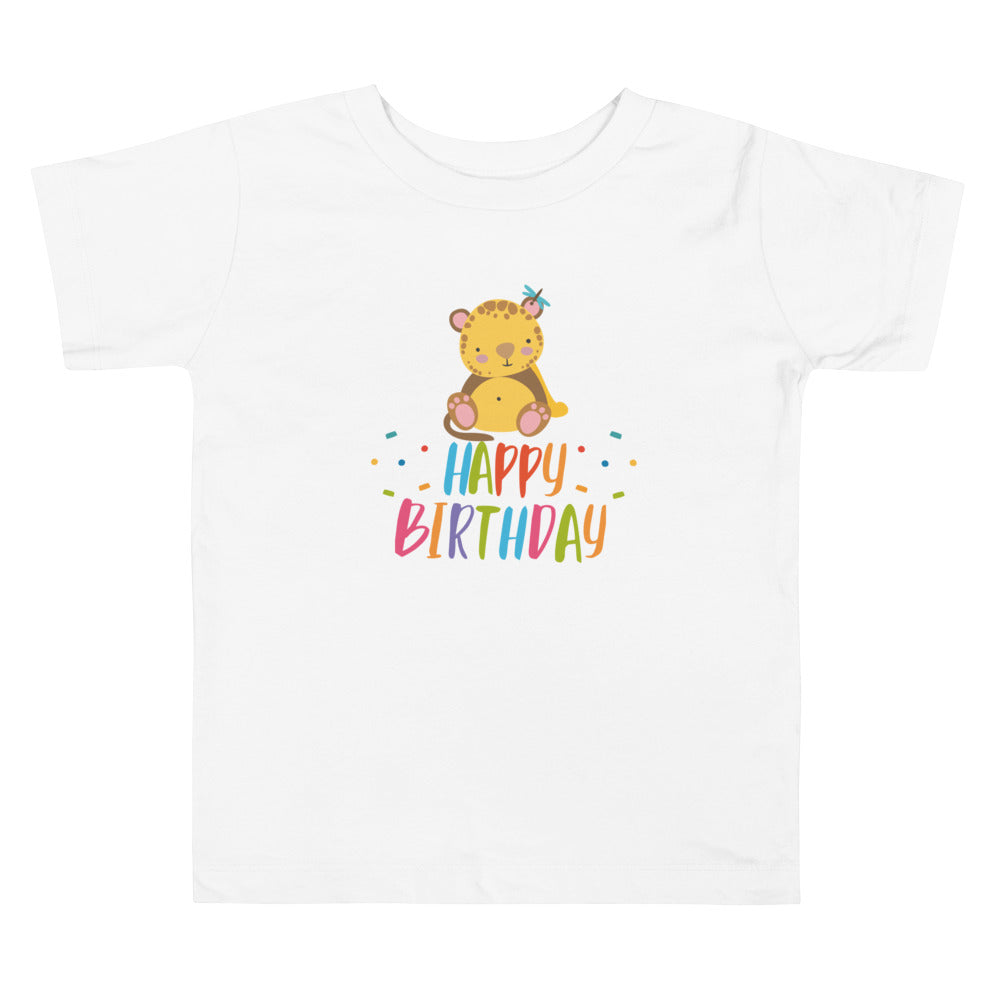 Happy Birthday. Short Sleeve T Shirt For Toddler And Kids. - TeesForToddlersandKids -  t-shirt - birthday - happy-birthday-short-sleeve-t-shirt-for-toddler-and-kids-3