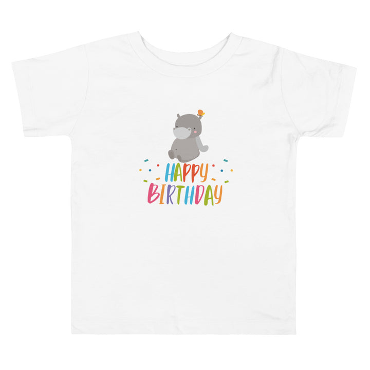 Happy Birthday. Short Sleeve T Shirt For Toddler And Kids. - TeesForToddlersandKids -  t-shirt - birthday - happy-birthday-short-sleeve-t-shirt-for-toddler-and-kids-4