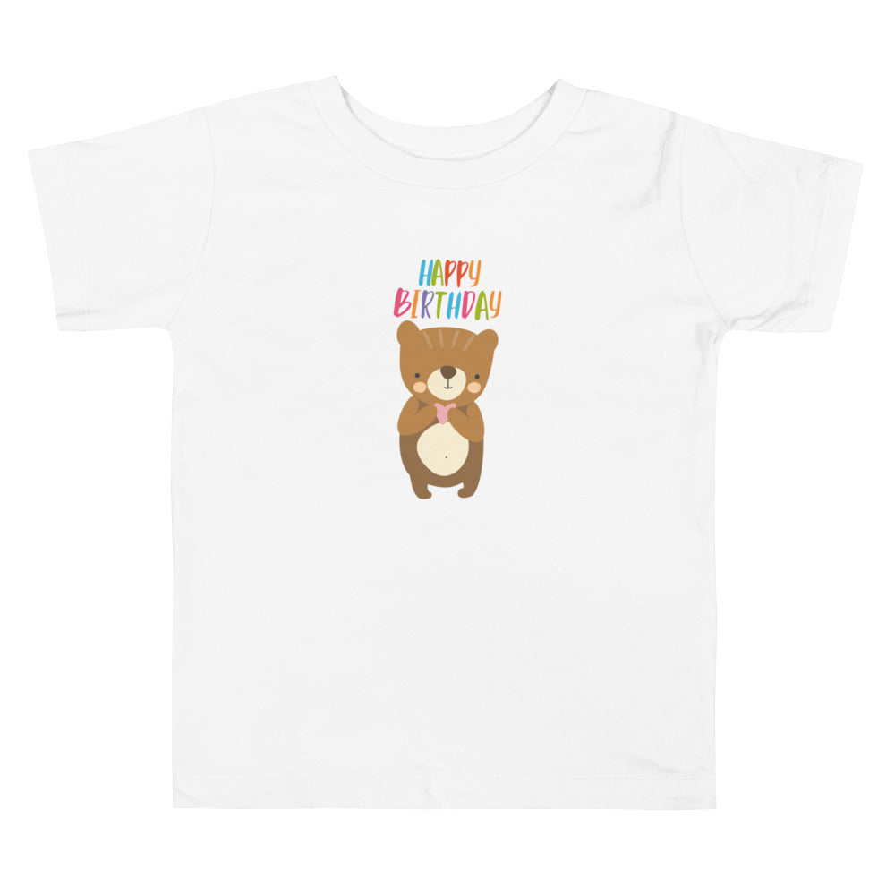 Happy Birthday. Short Sleeve T Shirt For Toddler And Kids. - TeesForToddlersandKids -  t-shirt - birthday - happy-birthday-short-sleeve-t-shirt-for-toddler-and-kids-12