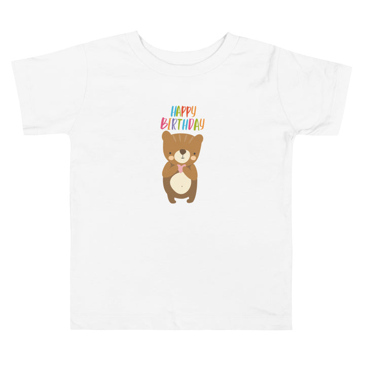 Happy Birthday. Short Sleeve T Shirt For Toddler And Kids. - TeesForToddlersandKids -  t-shirt - birthday - happy-birthday-short-sleeve-t-shirt-for-toddler-and-kids-12