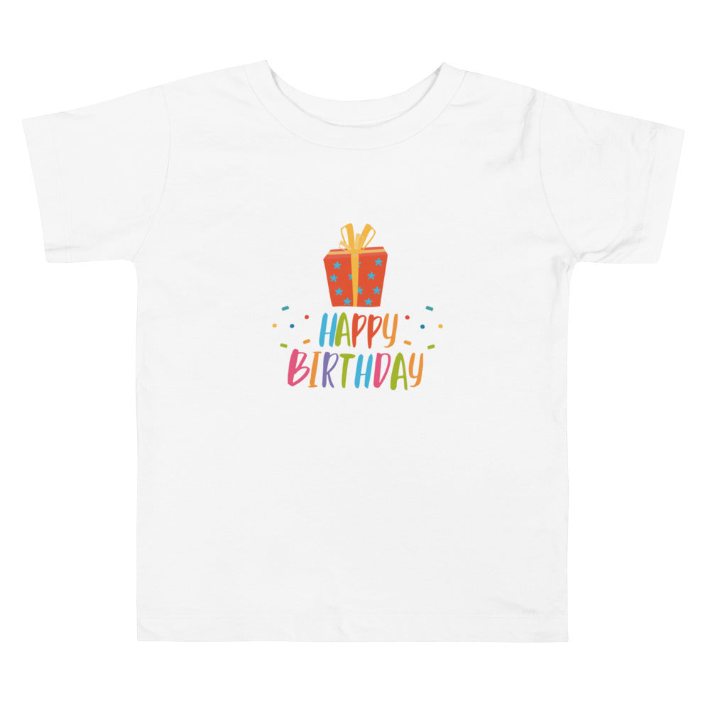 Happy Birthday. Short Sleeve T Shirt For Toddler And Kids. - TeesForToddlersandKids -  t-shirt - birthday - happy-birthday-short-sleeve-t-shirt-for-toddler-and-kids-18