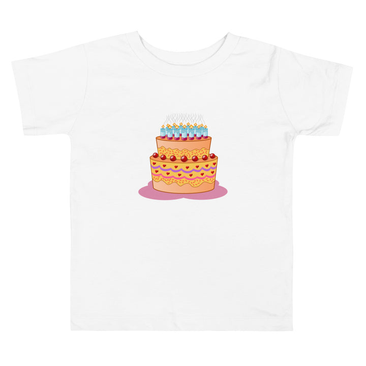 Birthday Cake. Short Sleeve T Shirt For Toddler And Kids. - TeesForToddlersandKids -  t-shirt - birthday - birthday-cake-short-sleeve-t-shirt-for-toddler-and-kids