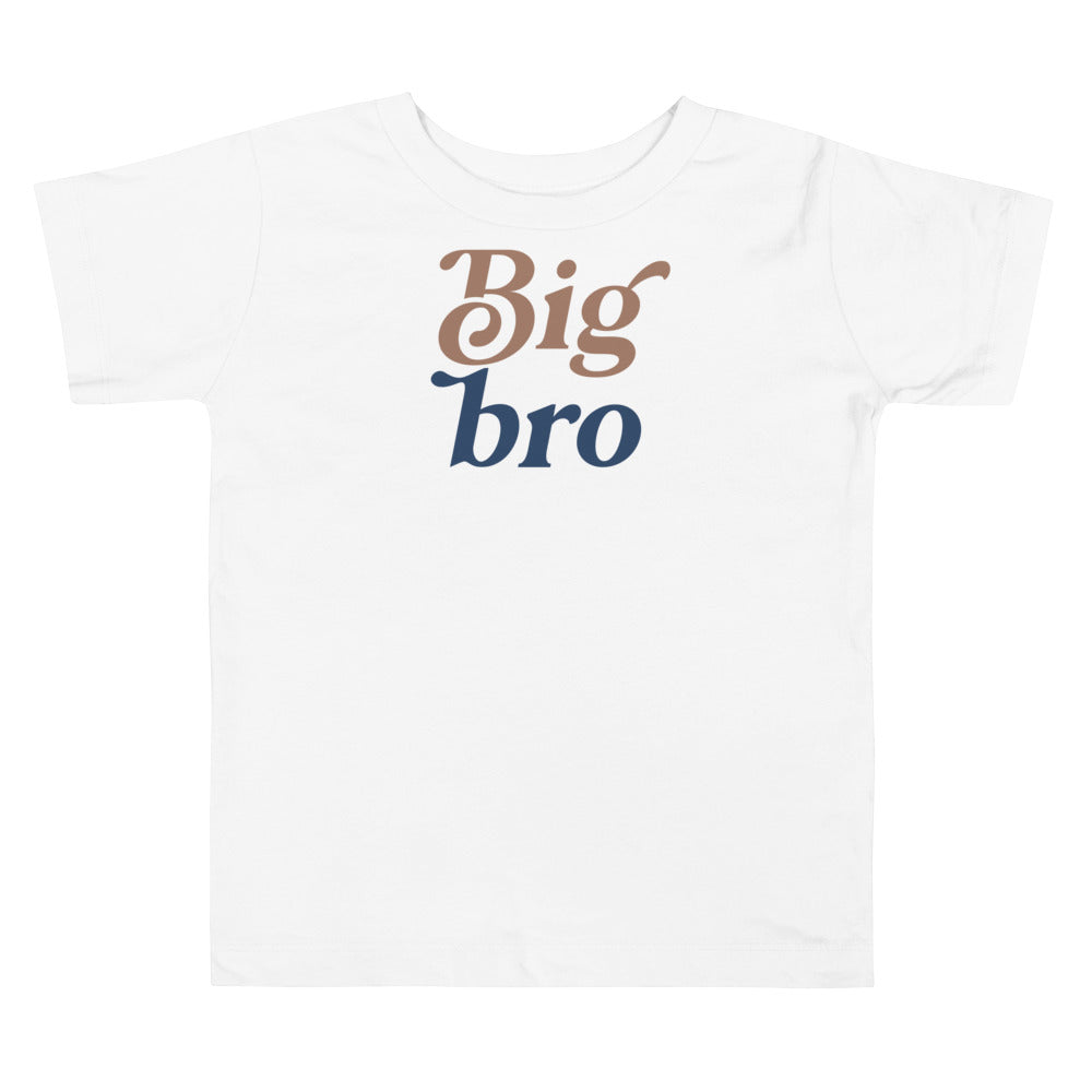 Big bro in taupe and navy. T-shirt for toddlers and kids. - TeesForToddlersandKids -  t-shirt - sibling - big-bro-t-shirt-for-toddlers-and-kids-1