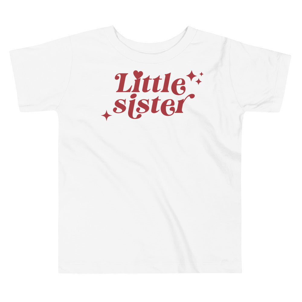 Little sister, Big Sister Shirt, Big Sis Sweatshirt Toddler, Big Sister Gift, Promoted to Big Sister Announcement, Pregnancy Announcement Sister Christmas with heart and stars. T-shirt for toddlers and kids.