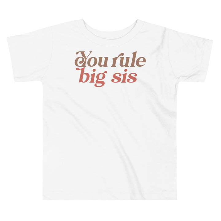 You rule big sis.  Big Sister Shirt, Big Sis Sweatshirt Toddler, Big Sister Gift, Promoted to Big Sister Announcement, Pregnancy Announcement Sister Christmas