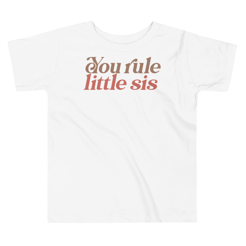 You rule little sis.  Big Sister Shirt, Big Sis Sweatshirt Toddler, Big Sister Gift, Promoted to Big Sister Announcement, Pregnancy Announcement Sister Christmas