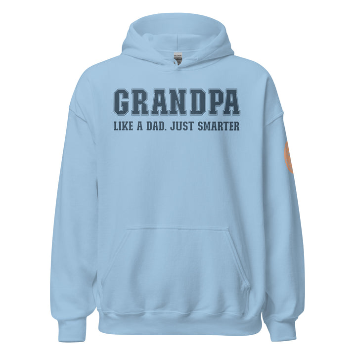 Grandpa. College font. Like a dad. Just smarter. Hoodie for men. - TeesForToddlersandKids -  hoodie - men - grandpa-college-font-like-a-dad-just-smarter-hoodie-for-men