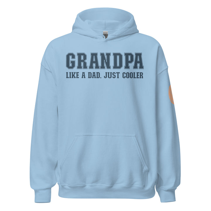 Grandpa. Like a dad. Just cooler. College letters. Hoodie for men. - TeesForToddlersandKids -  hoodie - men - unisex-hoodie