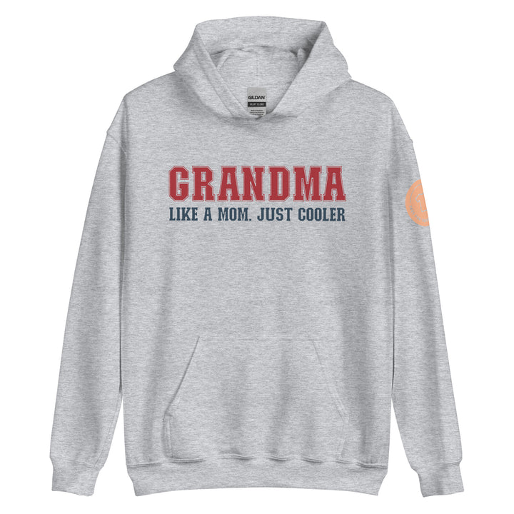 Grandma. College font. Like a mom. Just cooler. Hoodie for women. - TeesForToddlersandKids -  hoodie - hoodie, MAMA, women - grandma-college-font-like-a-mom-just-cooler-hoodie-for-women