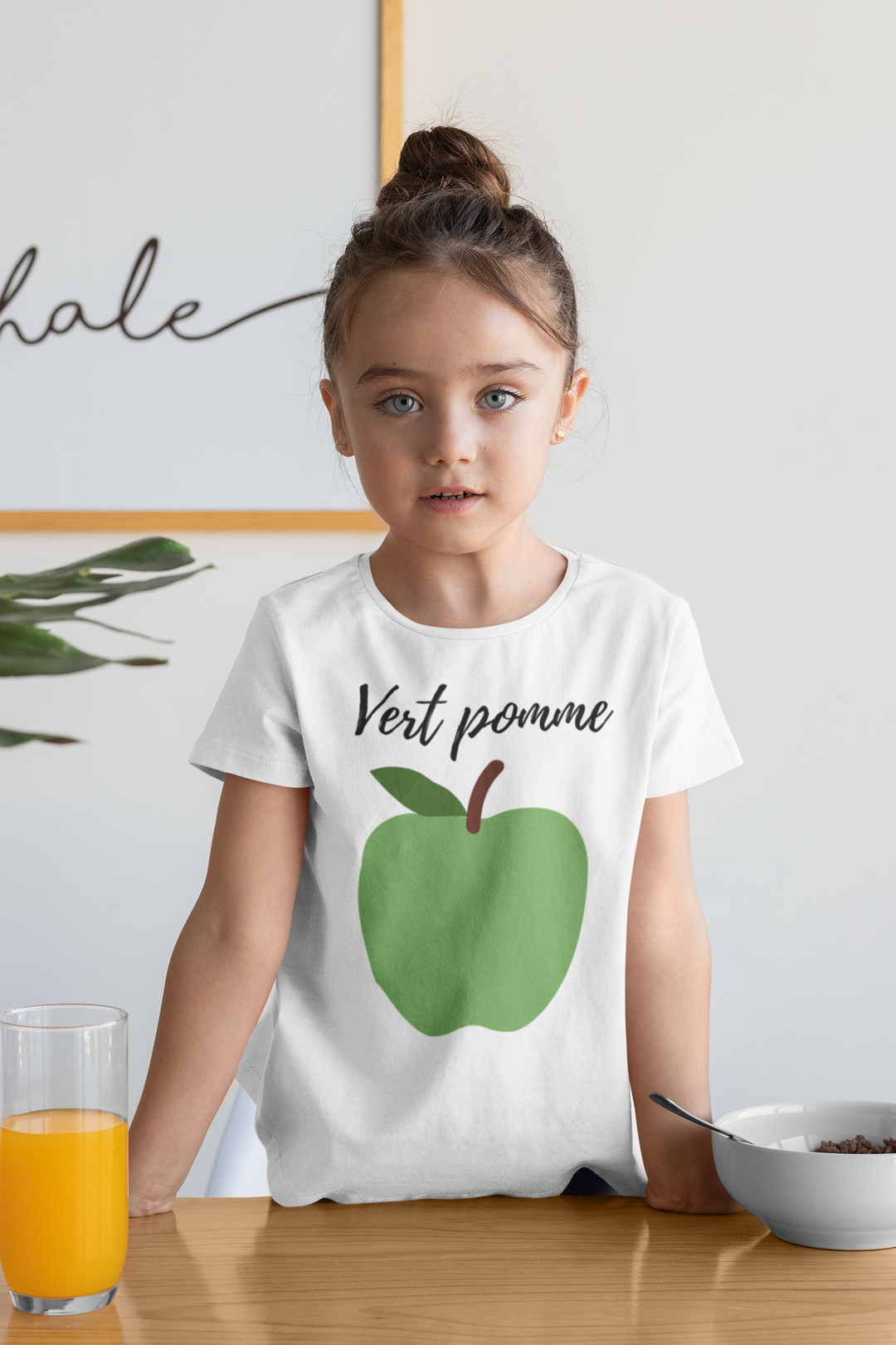 Vert Pomme. Short sleeve t shirt for toddler and kids. - TeesForToddlersandKids -  t-shirt - seasons, summer - the-summer-series-vert-pomme-short-sleeve-t-shirt