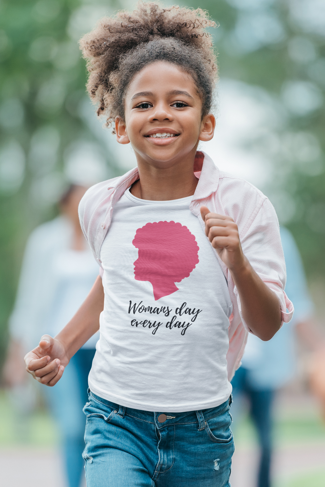 Woman's Day every day. Girl power t-shirts for Toddlers and Kids.